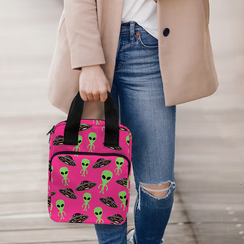 Little Green Alien UFO Print Bible Tote Bag