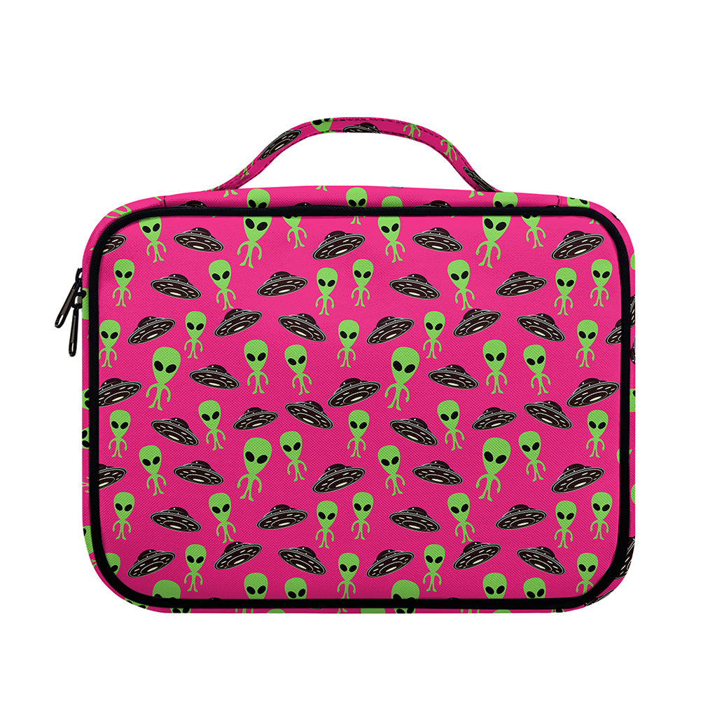 Little Green Alien UFO Print Briefcase Bible Bag