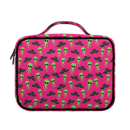 Little Green Alien UFO Print Briefcase Bible Bag