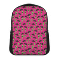 Little Green Alien UFO Print Casual Backpack