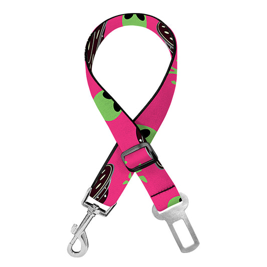 Little Green Alien UFO Print Dog Seat Belt