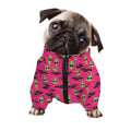 Little Green Alien UFO Print Dog Zip Up Jacket