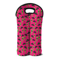 Little Green Alien UFO Print Double Neoprene Wine Tote