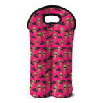 Little Green Alien UFO Print Double Neoprene Wine Tote