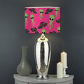 Little Green Alien UFO Print Drum Lamp Shade