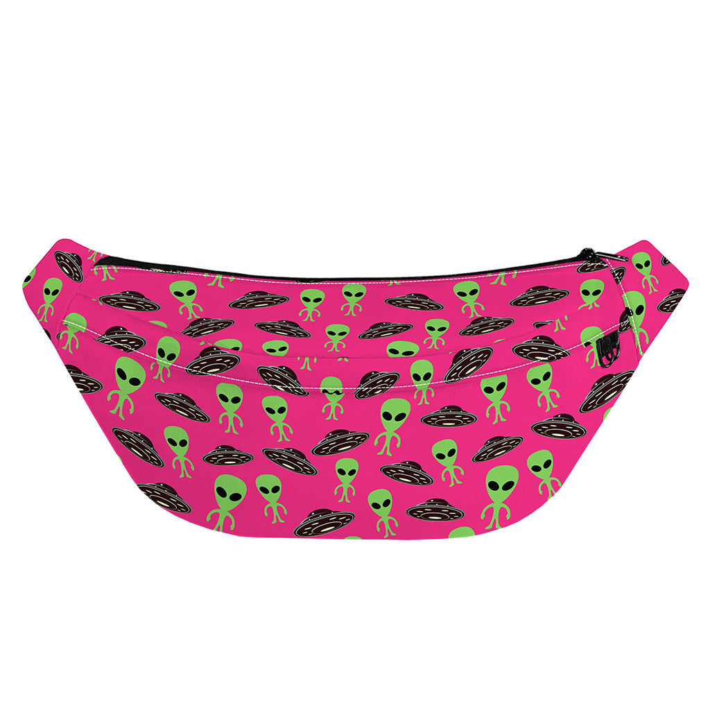 Little Green Alien UFO Print Fanny Pack