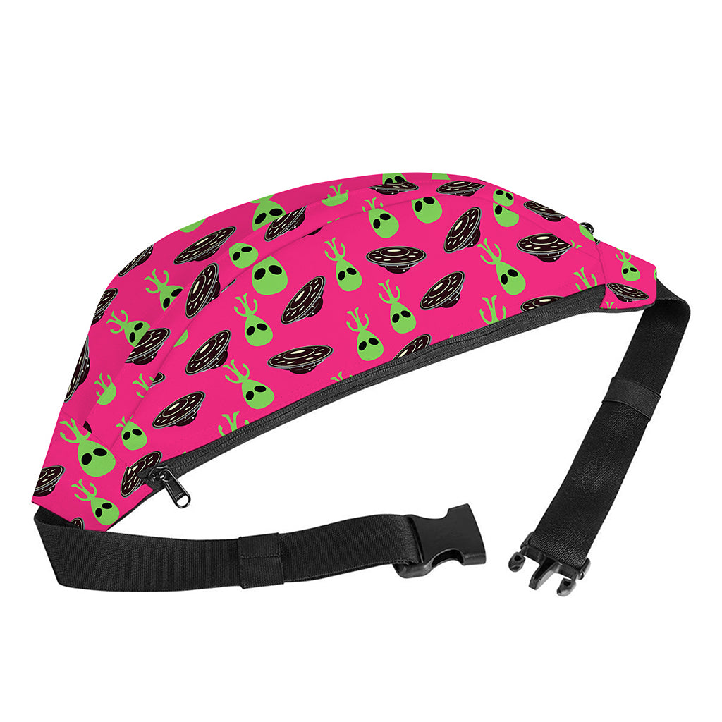 Little Green Alien UFO Print Fanny Pack