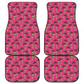 Little Green Alien UFO Print Front and Back Car Floor Mats