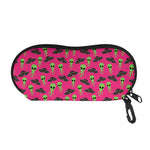 Little Green Alien UFO Print Glasses Case