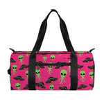 Little Green Alien UFO Print Gym Bag