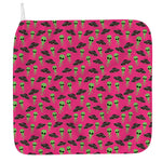 Little Green Alien UFO Print Hand Towel