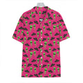 Little Green Alien UFO Print Hawaiian Shirt