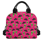 Little Green Alien UFO Print Insulated Lunch Bag