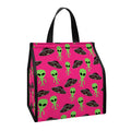 Little Green Alien UFO Print Insulated Lunch Tote