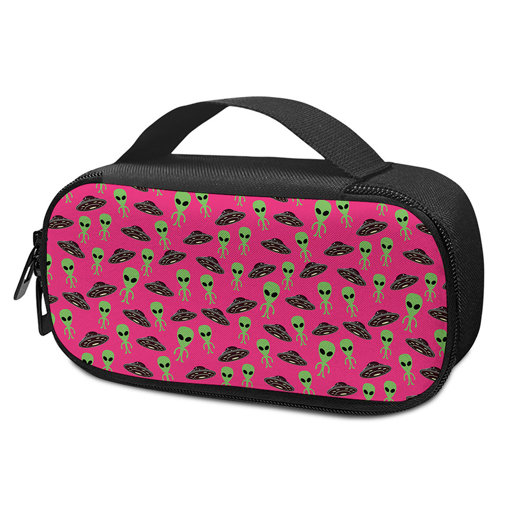 Little Green Alien UFO Print Insulin Cooler Travel Case