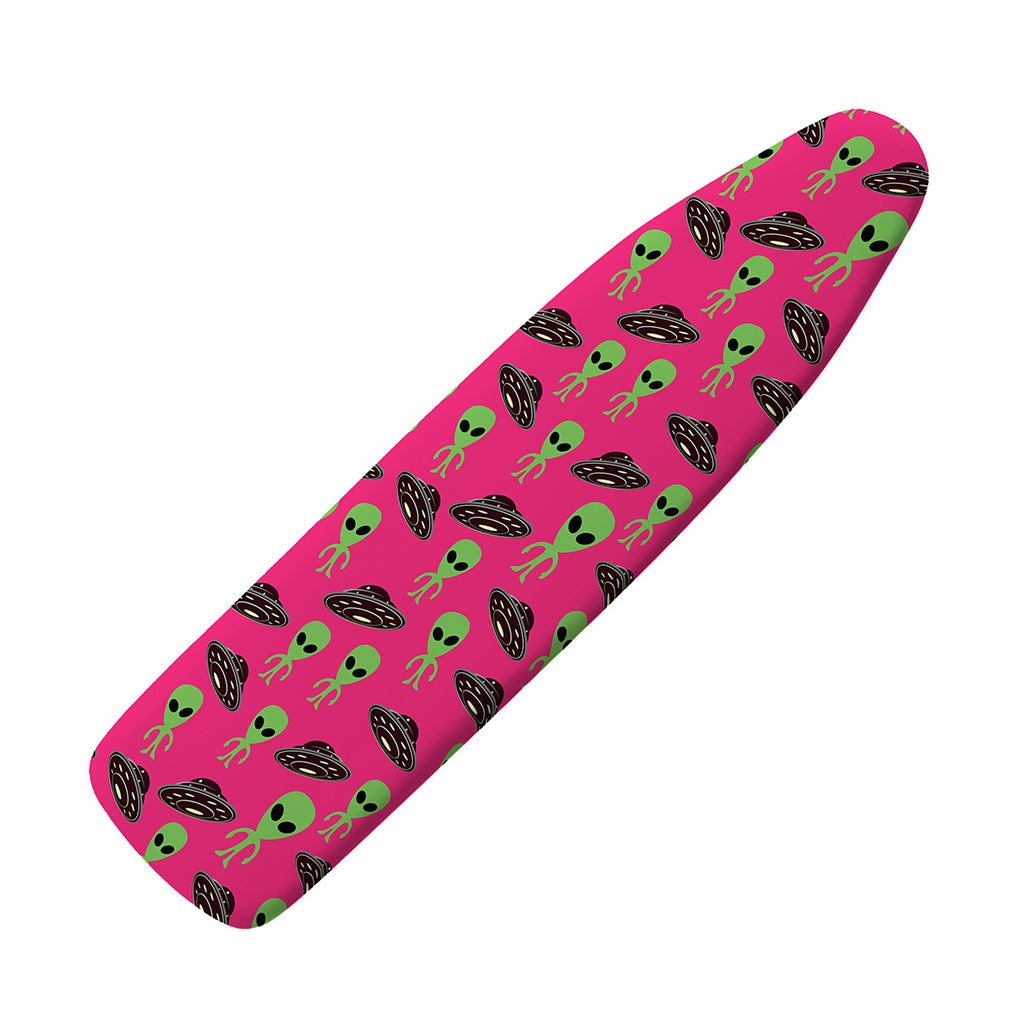 Little Green Alien UFO Print Ironing Board Cover