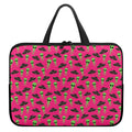 Little Green Alien UFO Print Laptop Sleeve With Handle