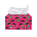 Little Green Alien UFO Print Leather Tissue Box Cover