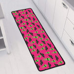 Little Green Alien UFO Print Long Kitchen Mat