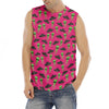 Little Green Alien UFO Print Men's Fitness Tank Top