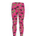 Little Green Alien UFO Print Men's Leggings