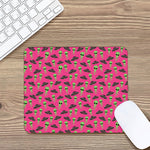 Little Green Alien UFO Print Mouse Pad