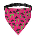 Little Green Alien UFO Print Over The Collar Dog Bandana