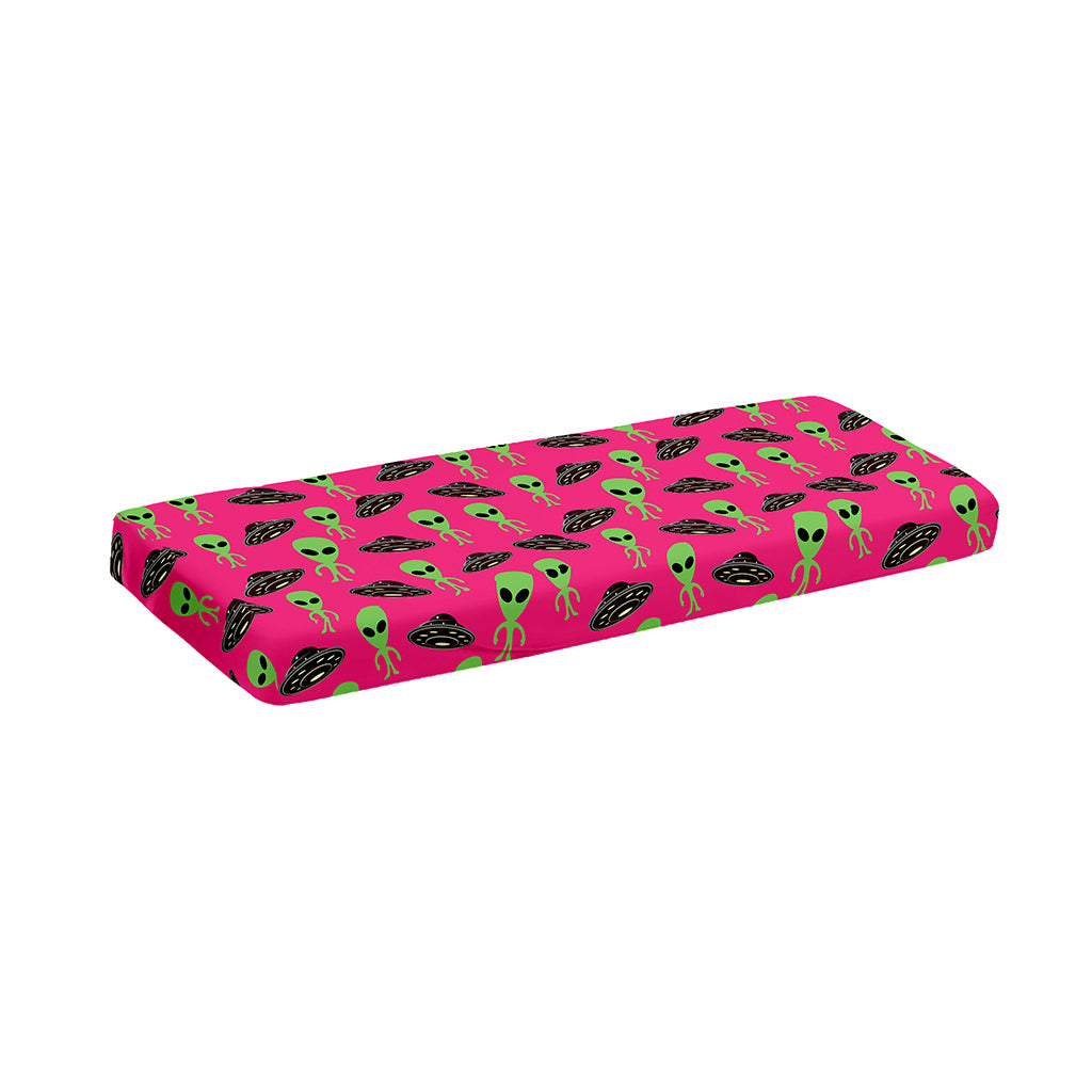 Little Green Alien UFO Print Piano Keyboard Cover