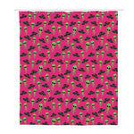Little Green Alien UFO Print Polyester Shower Curtain