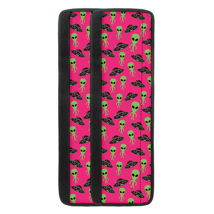 Little Green Alien UFO Print Refrigerator Handle Covers
