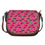 Little Green Alien UFO Print Saddle Bag