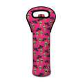 Little Green Alien UFO Print Single Neoprene Wine Tote