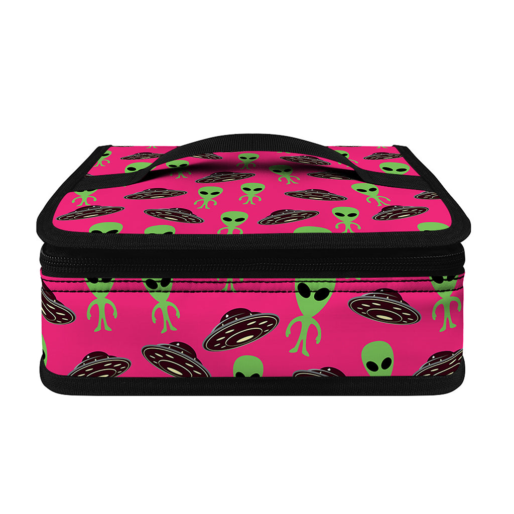 Little Green Alien UFO Print Small Lunch Bag