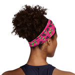 Little Green Alien UFO Print Sports Headband
