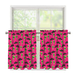 Little Green Alien UFO Print Tier Curtains