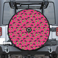 Little Green Alien UFO Print Tire Cover With Camera Hole