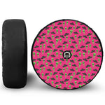 Little Green Alien UFO Print Tire Cover With Camera Hole