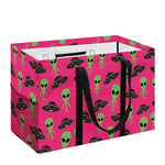 Little Green Alien UFO Print Utility Tote Bag
