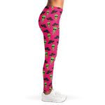 Little Green Alien UFO Print Women's Leggings