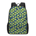 Little Green Dinosaur Pattern Print 17 Inch Backpack