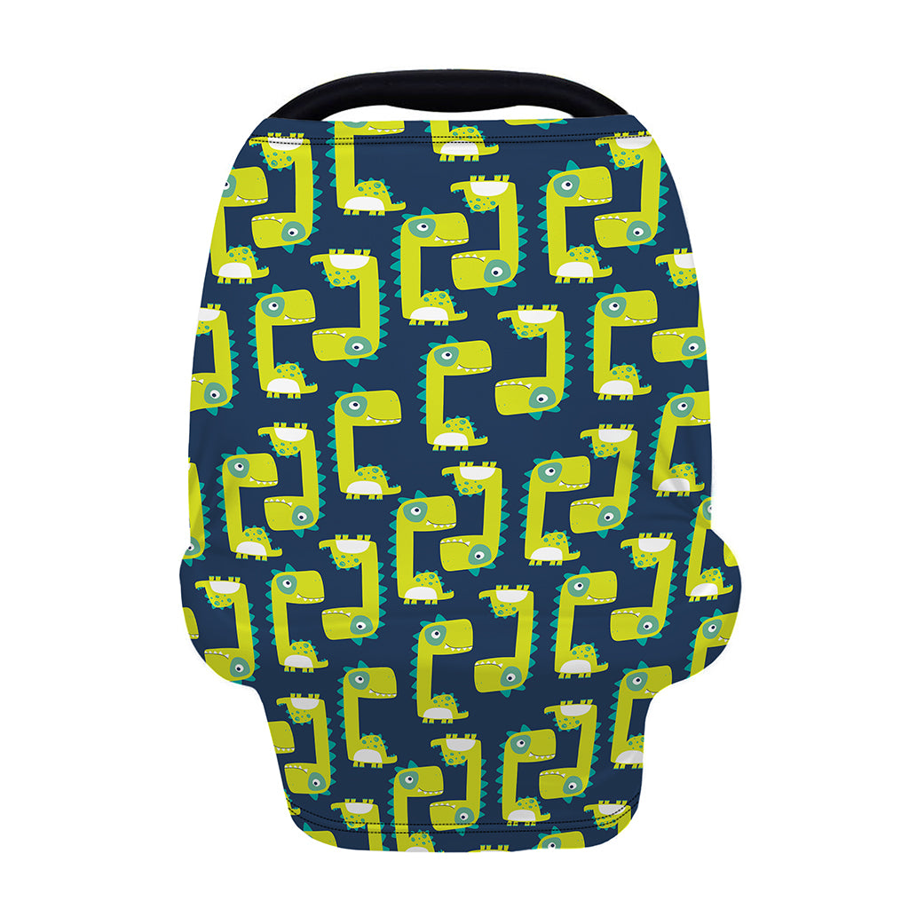 Little Green Dinosaur Pattern Print Baby Seat Cover