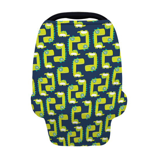 Little Green Dinosaur Pattern Print Baby Seat Cover