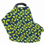 Little Green Dinosaur Pattern Print Baby Seat Cover