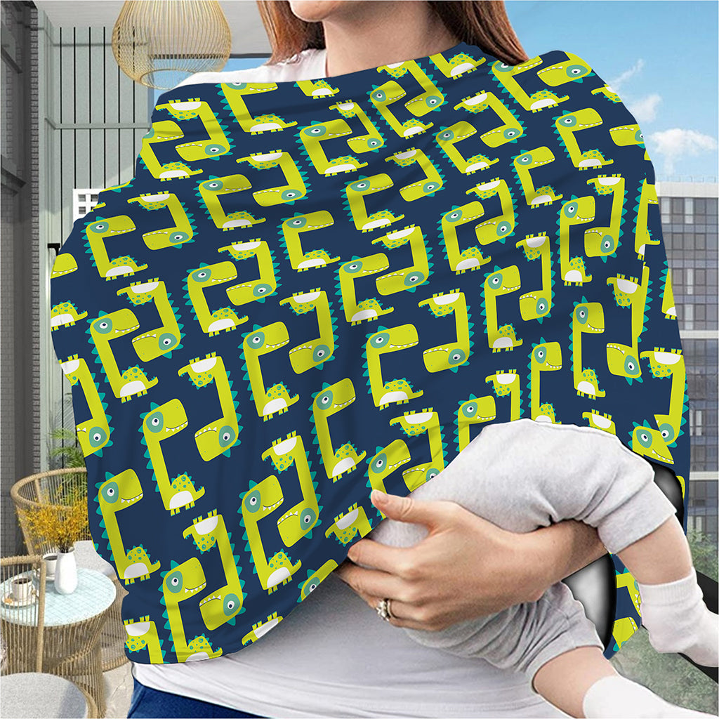 Little Green Dinosaur Pattern Print Baby Seat Cover
