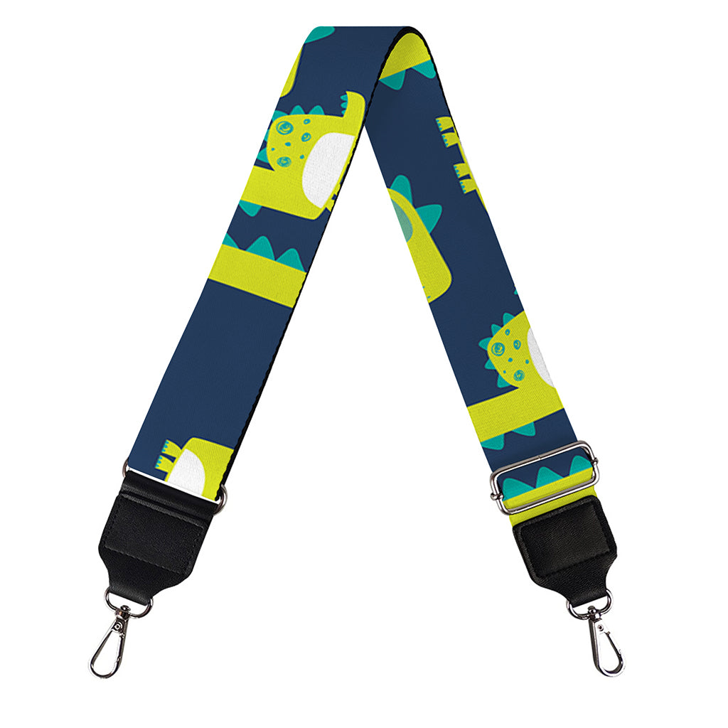 Little Green Dinosaur Pattern Print Bag Strap