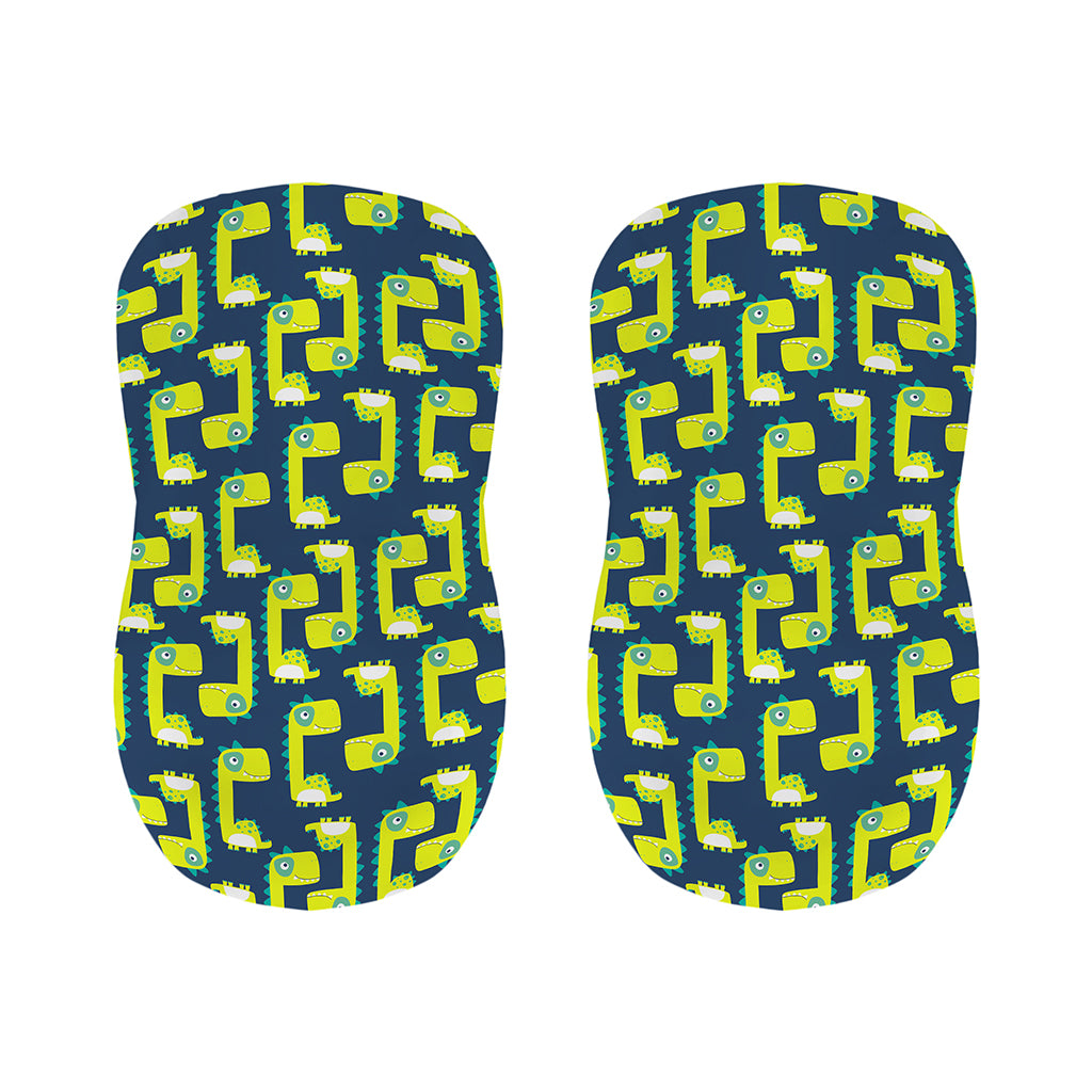 Little Green Dinosaur Pattern Print Bar Stool Covers