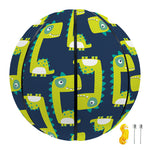 Little Green Dinosaur Pattern Print Basketball