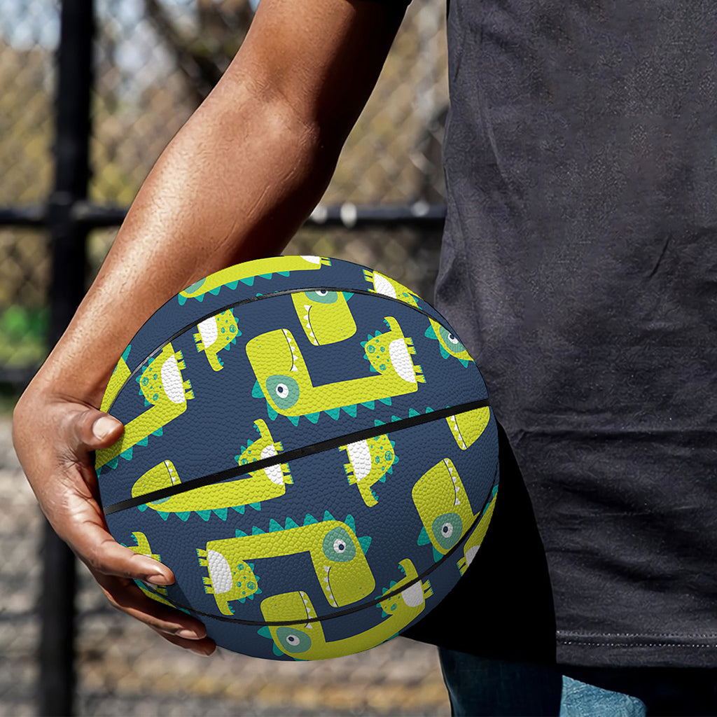 Little Green Dinosaur Pattern Print Basketball