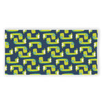 Little Green Dinosaur Pattern Print Beach Towel