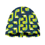 Little Green Dinosaur Pattern Print Beanie